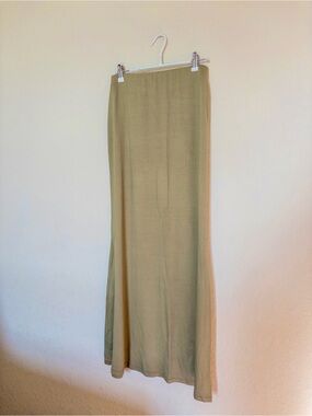 NA-KD Olive Maxi Skirt Set | Matching Knit Skirt & Top | Minimalist Co-Ord